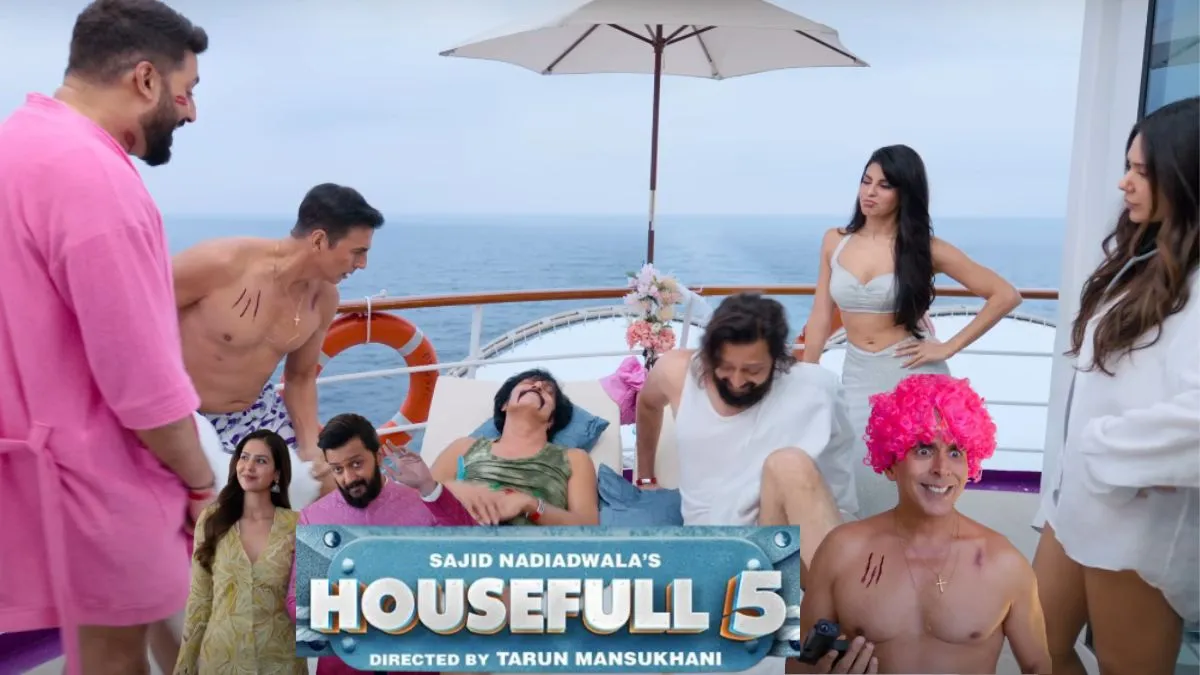 Akshay Kumar and Housefull 5 cast poster with comedy vibe